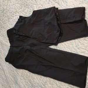 George Martin 2 piece black striped boys suit